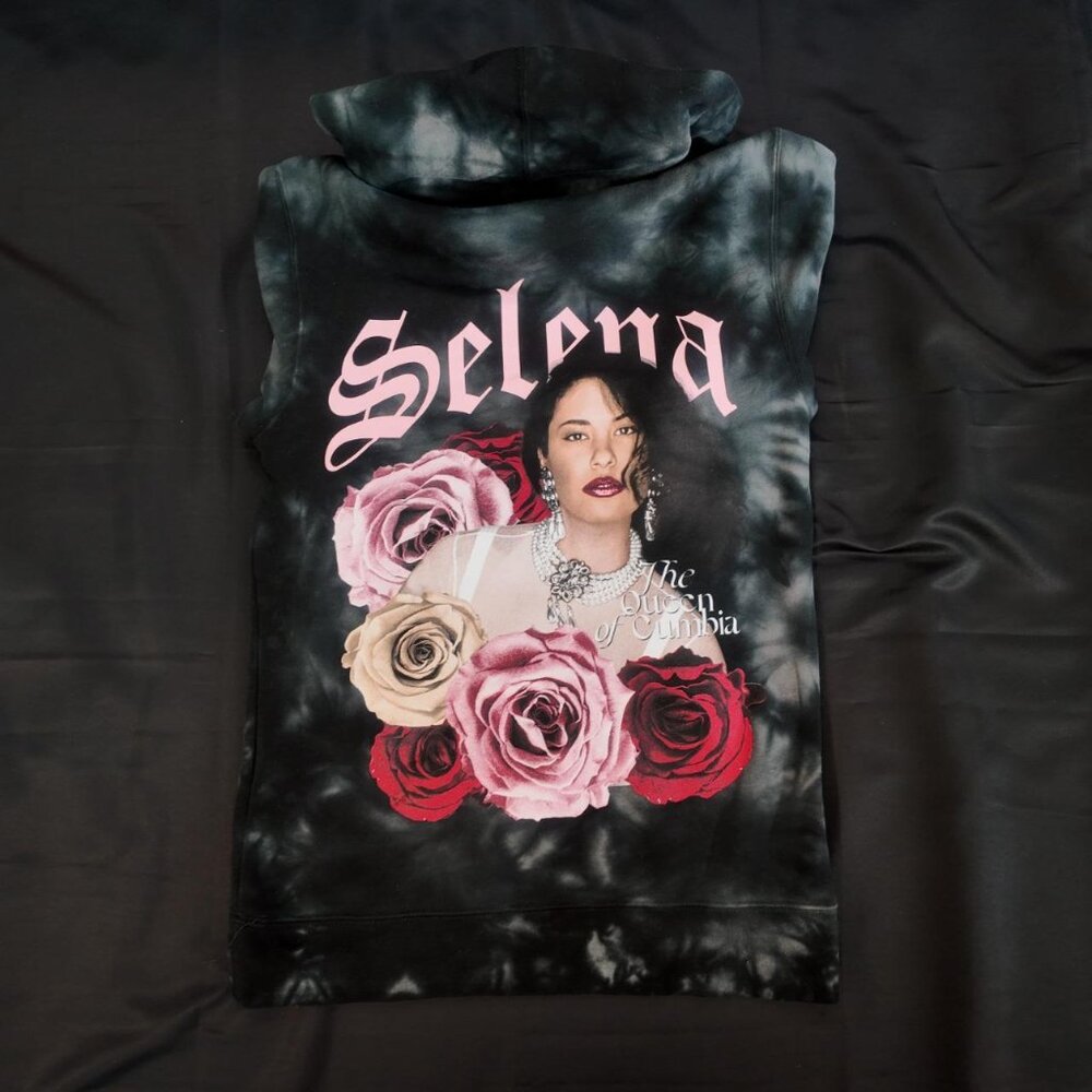 Selena "The Queen of Cumbia" Floral Tye Dye Hoodie